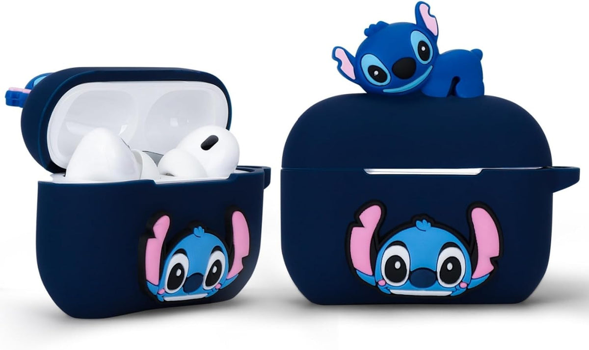Vibrant 3D Stitch Cartoon Silicone Case for Apple AirPods Pro 3 - Perfect Gift for Kids!